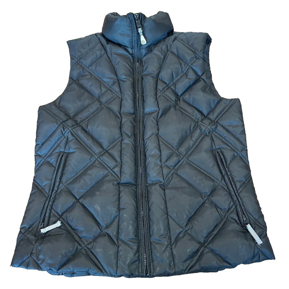 Columbia‎ black diamond quilted down filled womens' vest size medium gorpcore